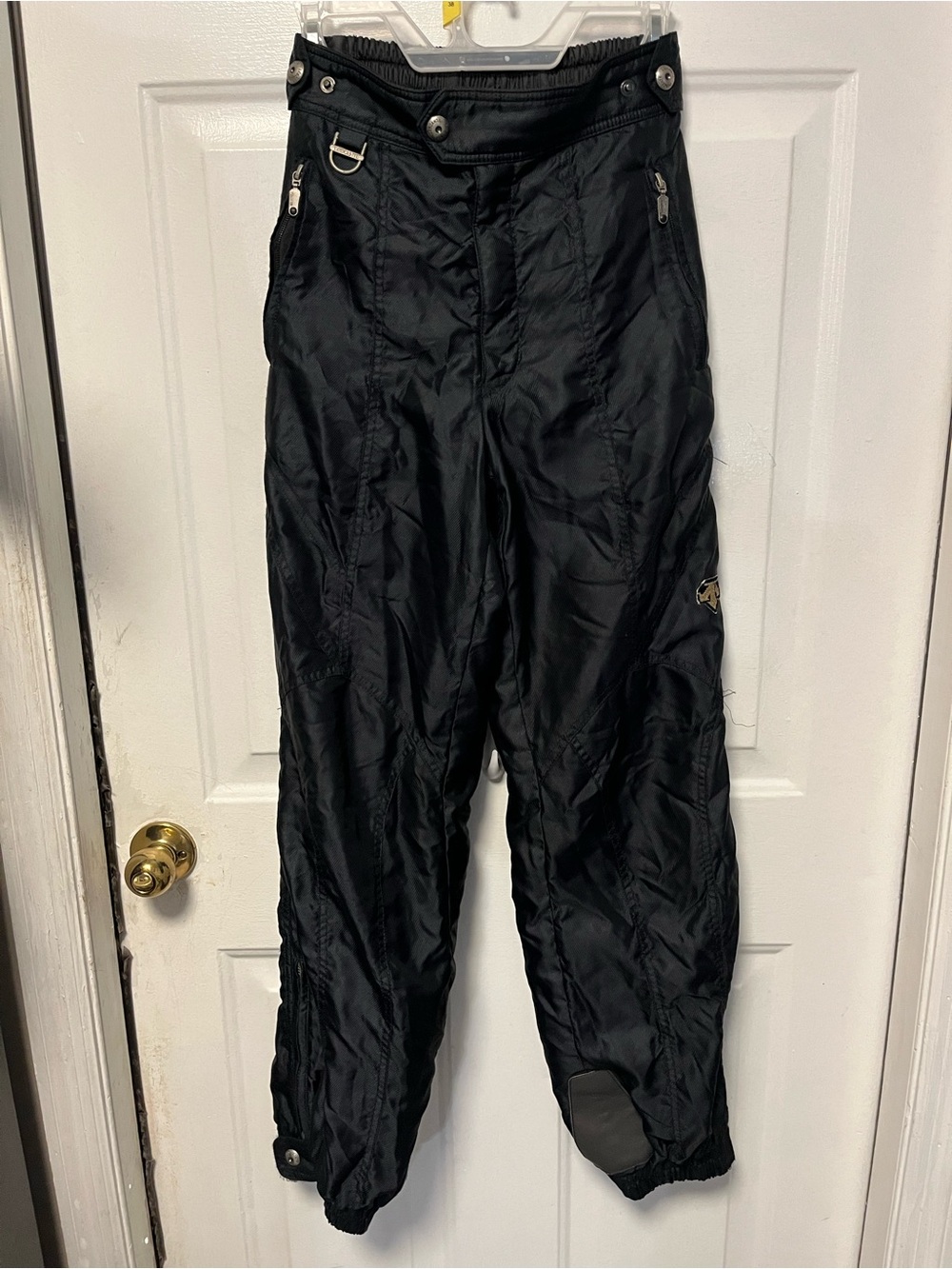 Descente Black Ski Pants with Metal D-Ring Detail